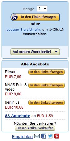 Amazon Warenkorb