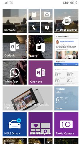 Windows Phone Homescreen