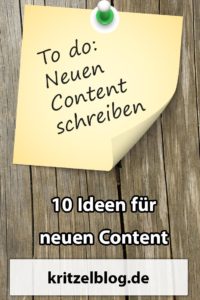 10 Ideen für neuen Content
