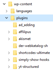 WordPress Plugin-Ordnerstruktur