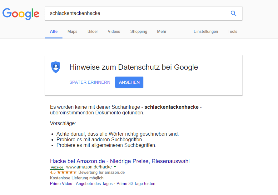 Google Serps Schlackentackenhacke