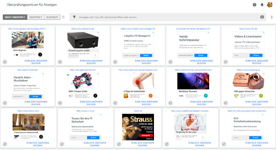 AdSense Anzeigen blocken