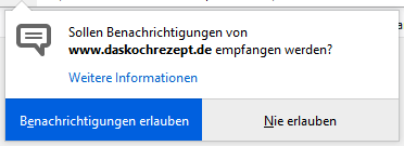 Firefox Push-Benachrichtungsfenster